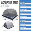 ALPS Mountaineering Acropolis 4-Person Tent - Gray/Navy view 2