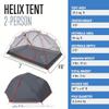 ALPS Mountaineering Helix 2-Person Tent - Charcoal/Red view 2