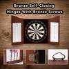 GSE Games & Sports Expert Professional Solid Wood Classic Dartboard Cabinet with Sisal/Bristle Dartboard, Scoreboard, and 6 Steel Tip Darts, Easy Assembly Complete with All Accessories (Deluxe Walnut) view 4