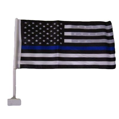 American Wholesale Superstore 12x18 USA Police Thin Blue Line Double Sided Car Window Vehicle 12"x18" Flag