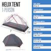 ALPS Mountaineering Helix 1-Person Tent, Charcoal/Red view 2