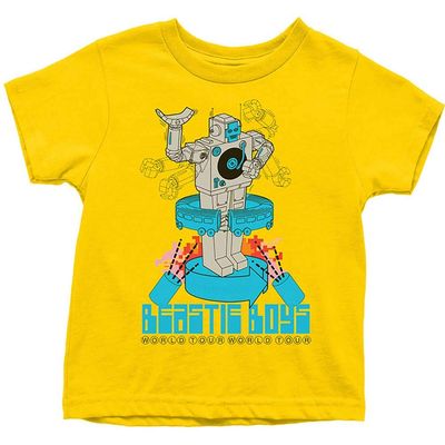 Beastie Boys Little Boys' Robot Childrens T-Shirt 12T Yellow