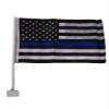 (2 Pack) 12x18 USA Police Thin Blue Line Double Sided Car Window Vehicle Flag view 2