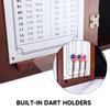 GSE Games & Sports Expert Professional Solid Wood Classic Official Size Dartboard Cabinet with Dart Scoreboard for Game Room. Dartboard & Darts Not Included (Deluxe Walnut) view 4