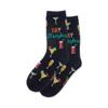 Hotsox Women's Day Drinker Socks 1 Pair, Black, Women's 4-10 Shoe view 1