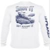 Spearfishing Grouper UV Sun Shirt: UPF 50+ Men's Long Sleeve Mens Rash Guard for Diving, Fishing: Shot Not Bought: White - S view 1