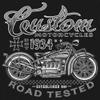 Custom Motorcycles Road Tested T-Shirt Bobber Biker Gang MC Men's Tee Orange Small view 2