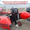 Seamax EZ Load Boat Launching Wheels Set for Inflatable Boat & Aluminum Boat, Support MAX 500Lbs Loading with 12" Pneumatic Tire & 2 Height Position view 3