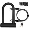 UBULLOX Bike U Lock Heavy Duty Bike Lock Bicycle U Lock, 16mm Shackle and 4ft/6ft Length Security Cable with Sturdy Mounting Bracket for Bicycle, Motorcycle and More view 1