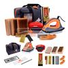 RaceWax Elite Ski and Snowboard Tuning and Waxing Kit - Complete with Waxing Iron, Angled Edge Tuner, Universal Temperature Wax, Edge Tools, Base Repair Tools, and Cordura Travel Bag - (PC-7909) view 1