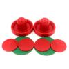 1 Set Mini Air Hockey Pushers and Air Hockey Pucks Great Goal Handles Pushers Goal Handles Paddles Replacement Accessories for Game Tables 60 MM, Red(2 Strikers, 4 Pucks) view 3