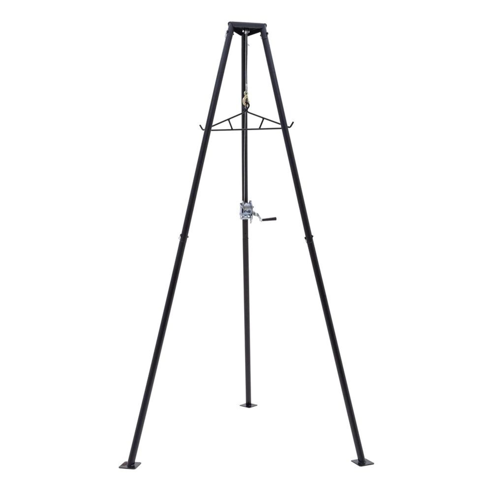 Kill Shot Hunting Tripod Game Hoist 500 lb Capacity with Gambrel & Winch for Cleaning, Skinning, Moving Game
