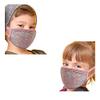 Kids Bella Iridescent Sequins Shimmering 3 Layer Reusable Face Covering, Pink view 2