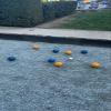 BuyBocceBalls Listing - Made in USA, Premium Quality Official Tournament Bocce Set - 107mm Blue and Dark Yellow Balls Nylon Bag; Regulation Size Balls 920 Grams (2 lbs. 1 oz.) view 4