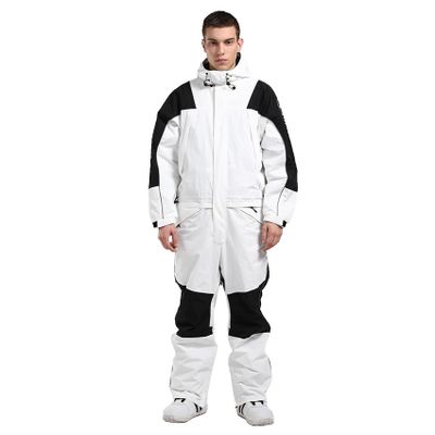 GSOU SNOW Men Snowsuit One Piece Ski Suit Jumpsuits Waterproof Ski Snowboard Jacket Insulated Warm Winter