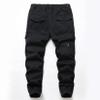 LOKTARC Big Boys Pull On Cargo Pants Kids Slim Fit Drawstring Jogger Black 12-13 Years/Size 160 view 3