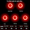 Smart Bike Tail Light, Ultra Bright Bike Rear Bicycle Light LED Auto Brake Sensing Light USB Rechargeable Waterproof Safety Warning Taillight view 4