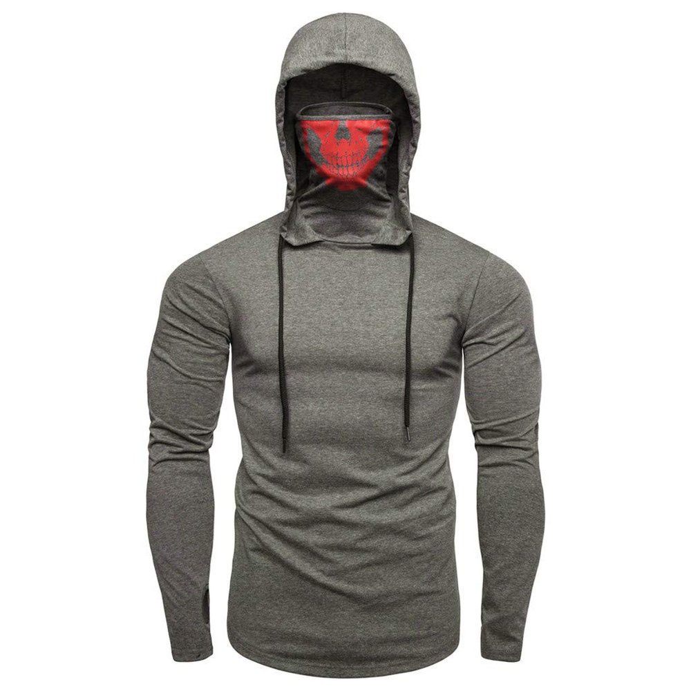 SSDXY Mens Workout Sleeveless Hoodies, Sweatshirt for Men with Neck Gaiter Bodybuilding Athletic Shirt Tank Tops