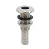NRC&XRC Marine Grade Stainless Steel Barbed Standard Length Straight 3/4" ID Thru-Hull with Nut&Custom Gasket for Boat view 1
