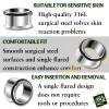 BIG GAUGES Pair of Stainless Steel 18mm Gauge Single Flared Flesh Tunnel Plugs Piercing Jewelry Earring Ear Stretcher Lobe BGST 10706 view 3