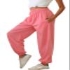 ebossy Women's Active Elastic High Waist Loose Fit Fleece Running Jogger Sweatpant Pockets (XX-Large, Thin Pink) view 1