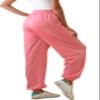ebossy Women's Active Elastic High Waist Loose Fit Fleece Running Jogger Sweatpant Pockets (XX-Large, Thin Pink) view 2