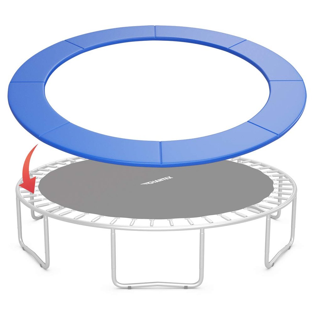 Giantex Trampoline Pad, 8ft 10ft 12ft 14ft 15ft 16ft Trampoline Replacement Safety Pad, No Holes for Pole, Waterproof Trampoline Accessories Spring Cover (10 Ft, Blue)