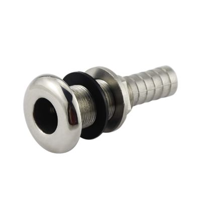 316 Stainless Steel Standard Length Thru-Hull Fitting w/Nut & Gasket for (3/4" ID)