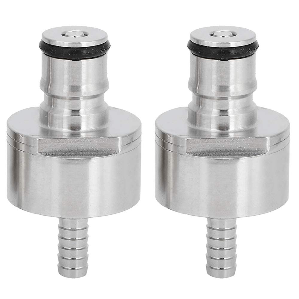 2Pcs Compact Stainless Steel Carbonation with 5/16in Barb Lock Type Fit Soft Drink PET Bottles