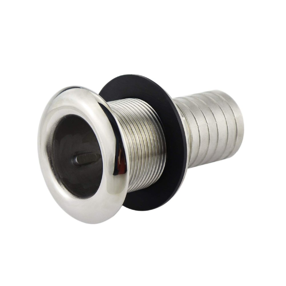 keehui 316 Stainless Steel Standard Length 1-1/2" I.D.Thru-Hull Fitting w/Nut &Gasket for Boats, Yachts, Marine