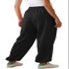 ebossy Women's Active Elastic High Waist Loose Fit Fleece Running Jogger Sweatpant Pockets (XX-Large, Thin Black) view 2