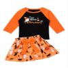 ranrann Baby Girl Long Sleeves Halloween Clothing Set Shirt Top Pumpkin Bat Tutu Skirt Outfits Orange 3 view 1