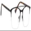 Ernest Hemingway H4813 Unisex Half Rim Metal Frame Eyeglasses in Matte Black 52 mm +0.00 view 2
