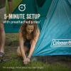 Coleman Skydome Tent with Full-Fly Weather Vestibule, Weatherproof 4/6 Person Tent Sets Up in 5 Minutes & Protects from Water, 20% More Headroom view 3