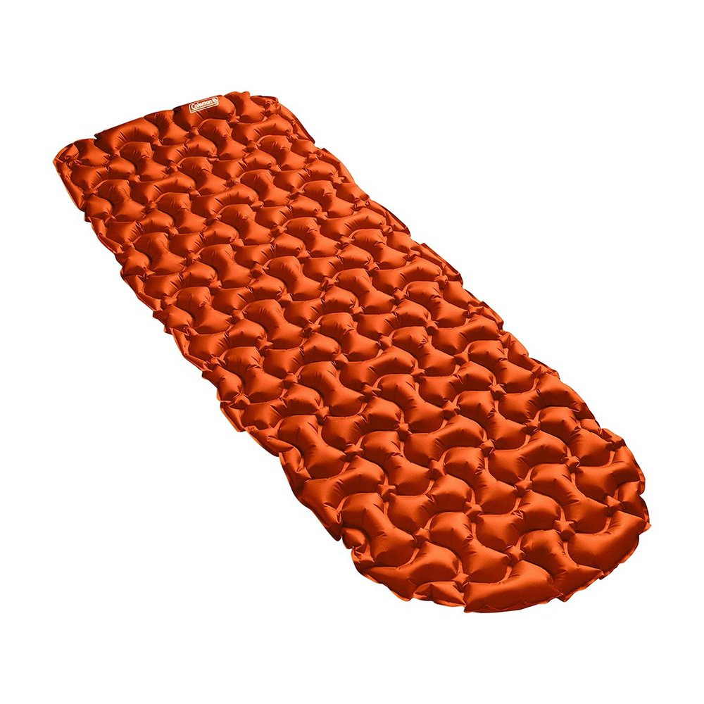 Coleman Kompact Inflatable Camp Sleeping Pad with Built-in Air Valve and Included Carry Bag, No Pump Needed, Textured Grip Bottom Keeps Pad in Place, Premium/Basic