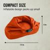 Coleman Kompact Inflatable Camp Sleeping Pad with Built-in Air Valve and Included Carry Bag, No Pump Needed, Textured Grip Bottom Keeps Pad in Place, Premium/Basic view 2