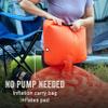 Coleman Kompact Inflatable Camp Sleeping Pad with Built-in Air Valve and Included Carry Bag, No Pump Needed, Textured Grip Bottom Keeps Pad in Place, Premium/Basic view 3