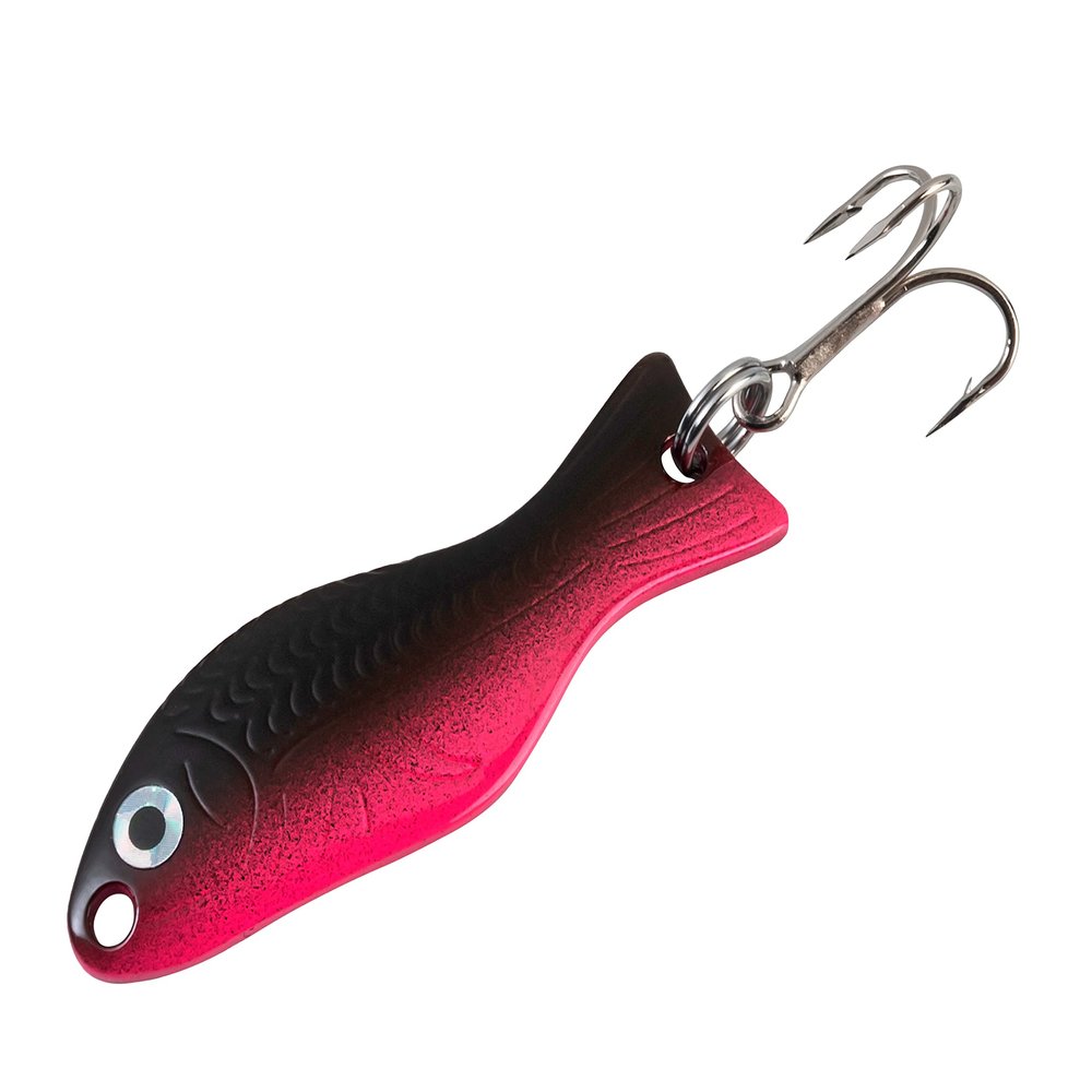 AL's Goldfish Lure Company, G200 Goldfish Freshwater Fishing Spoon Lure with Treble Hook for Trout, Salmon, Bass, Walleye, Northern Pike and Panfish. 1/4 oz. 2", #6 Hook, Pink Black