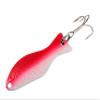 AL's Goldfish Lure Company, G200 Goldfish Freshwater Fishing Spoon Lure with Treble Hook for Trout, Salmon, Bass, Walleye, Northern Pike and Panfish. 1/4 oz. 2", #6 Hook, Red White view 1