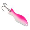 AL's Goldfish Lure Company, G200 Goldfish Freshwater Fishing Spoon Lure with Treble Hook for Trout, Salmon, Bass, Walleye, Northern Pike and Panfish. 1/4 oz. 2", #6 Hook, White Pink view 3