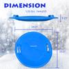 Slippery Racer Heavy-Duty Cold Resistant Downhill Pro Adults and Kids Plastic Outdoor Winter Saucer Disc Snow Sled with Handles-2 Pack (Blue 2 Pack) view 3