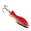 AL's Goldfish Lure Company, G200 Goldfish Freshwater Fishing Spoon Lure with Treble Hook for Trout, Salmon, Bass, Walleye, Northern Pike and Panfish. 1/4 oz. 2", #6 Hook, Gold Red view 3