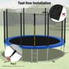 Giantex Trampoline Enclosure Net Only with Zipper & Buckle, Perfect Visibility and Tear&Weather-Resistant 12FT 14FT 15FT 16FT Trampoline Replacement Safety Enclosure Net (for 14FT 8 Poles) view 4