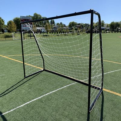 Vallerta Premier 10 X 6 Ft Soccer Goal w/Weatherproof 4mm HDPE Net. 50MM Diameter Black Powder Coated/Corrosion Resistant Steel Frame. 10x6 Foot Youth Size Practice & Training Aid. ONE Year Warranty!