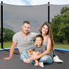 Giantex Trampoline Enclosure Net Only with Zipper & Buckle, Perfect Visibility and Tear&Weather-Resistant 12FT 14FT 15FT 16FT Trampoline Replacement Safety Enclosure Net (for 16FT 6 Poles) view 2