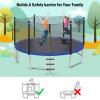 Giantex Trampoline Enclosure Net Only with Zipper & Buckle, Perfect Visibility and Tear&Weather-Resistant 12FT 14FT 15FT 16FT Trampoline Replacement Safety Enclosure Net (for 16FT 6 Poles) view 3