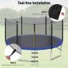 Giantex Trampoline Enclosure Net Only with Zipper & Buckle, Perfect Visibility and Tear&Weather-Resistant 12FT 14FT 15FT 16FT Trampoline Replacement Safety Enclosure Net (for 16FT 6 Poles) view 4