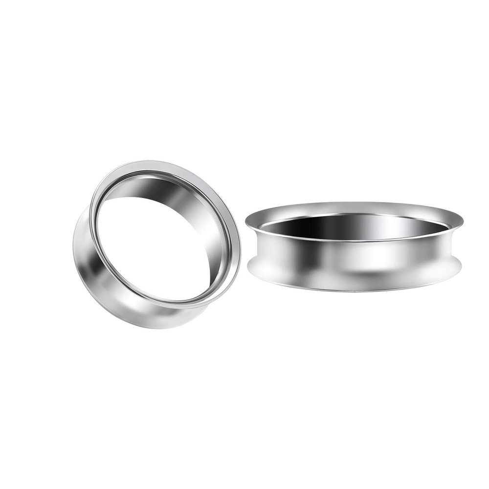BIG GAUGES Pair of Stainless Steel 1" 21/32 42mm Double Flared Saddle Ear Plugs Tunnel Piercing Jewelry Stretcher Earring BGDFT 10771