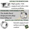 BIG GAUGES Pair of Stainless Steel 1" 21/32 42mm Double Flared Saddle Ear Plugs Tunnel Piercing Jewelry Stretcher Earring BGDFT 10771 view 3