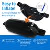2 Pack Boat Fenders, 23" x 6.5", Inflatable Dock Bumpers with Pump, Marine Buoys for Docking, Pontoons, Boat Accessories, Black view 3